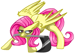 Size: 710x509 | Tagged: safe, artist:silenceartist, fluttershy, pegasus, pony, butchershy, scythe, solo