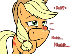 Size: 2048x1536 | Tagged: safe, artist:sneezyapplejack, applejack, earth pony, pony, cold, flu, illness, lidded eyes, mucus, nose wrinkle, pre sneeze, red nosed, runny nose, scootaloo's scootaquest, sick, simple background, sneezing, sneezing fetish, sniffing, sniffling, snot, solo, trace, transparent background, vector