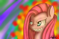 Size: 3000x2000 | Tagged: safe, artist:clayman778, pinkie pie, earth pony, pony, colored, evil, evil grin, pinkamena diane pie, slasher smile, smiling, solo