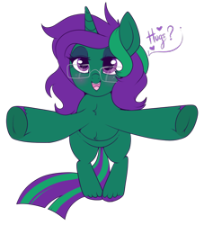 Size: 800x882 | Tagged: safe, artist:lulubell, derpibooru import, oc, oc only, oc:buggy code, pony, unicorn, female, hug, mare, simple background, solo, transparent background