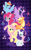 Size: 2552x4149 | Tagged: safe, artist:xstillwatersrundeep, derpibooru import, applejack, fluttershy, pinkie pie, rainbow dash, rarity, twilight sparkle, twilight sparkle (alicorn), alicorn, earth pony, pegasus, pony, unicorn, abstract background, big ears, cute, cutie mark, female, hatless, high res, looking at you, mane six, mare, missing accessory, redraw, smiling