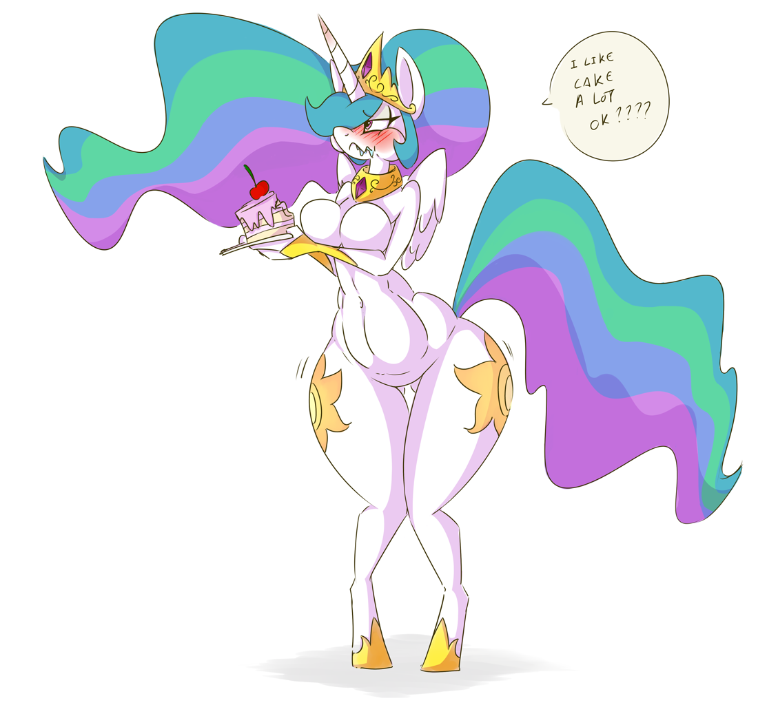 1162729 Suggestive Artistwouhlven Princess Celestia Alicorn Anthro Unguligrade Anthro