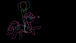 Size: 1920x1080 | Tagged: safe, artist:dezy-x29, pinkie pie, earth pony, moth, pony, balloon, floating, solo, then watch her balloons lift her up to the sky