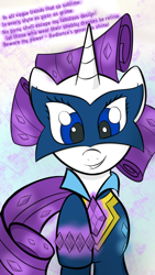 Size: 640x1136 | Tagged: safe, artist:briarspark, radiance, rarity, pony, unicorn, power ponies (episode), green lantern, looking at you, oath, parody, power ponies, raised hoof, solo