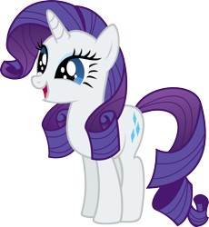 Size: 1883x2050 | Tagged: safe, edit, rarity, pony, unicorn, /mlp/, alternate hairstyle, cute, cutie mark, double mane, female, happy, mare, open mouth, raribetes, simple background, smiling, solo, transparent background, vector, wide eyes