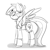 Size: 1200x1200 | Tagged: safe, artist:xieril, derpibooru import, rainbow dash, pegasus, pony, robot, android, beanbrows, doll, eyes closed, grayscale, gynoid, joint, monochrome, screw, solo, toy