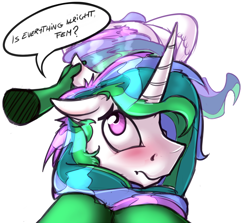 Size: 900x802 | Tagged: safe, artist:asadama, prince solaris, princess celestia, oc, oc:femanon, alicorn, human, pony, blushing, color, cute, ear scratch, greentext, head on lap, male, petting, resting, royalty, rule 63, rule63betes, sketch, solarabetes, stallion, text