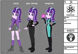 Size: 2710x1881 | Tagged: safe, artist:invisibleink, starlight glimmer, equestria girls, bodysuit, catsuit, fanfic, fanfic art, magic, s5 starlight