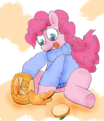 Size: 920x1066 | Tagged: safe, artist:biusx, pinkie pie, earth pony, pony, halloween, holiday, jack-o-lantern, pumpkin, solo