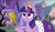 Size: 1238x720 | Tagged: safe, derpibooru import, screencap, twilight sparkle, twilight sparkle (alicorn), alicorn, pony, princess twilight sparkle (episode), annoyed, big crown thingy, black vine, cape, clothes, female, frown, it begins, mare, meme origin, robe, scepter, solo, twilight scepter, unamused