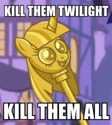 Size: 249x279 | Tagged: safe, derpibooru import, twilight sparkle, princess twilight sparkle (episode), exploitable meme, image macro, kill them all, meme, scepter, solo, twilight scepter, twilight scepter meme