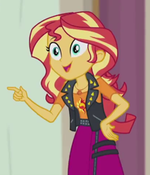 Size: 412x478 | Tagged: safe, screencap, sunset shimmer, better together, constructive criticism, equestria girls, cropped, geode of empathy, solo