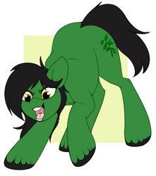 Size: 700x793 | Tagged: safe, artist:lulubell, derpibooru import, oc, oc only, oc:brassica, earth pony, earth pony oc, hunting, simple background