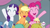 Size: 1920x1080 | Tagged: safe, screencap, applejack, cherry berry, minuette, pinkie pie, rarity, sunshower raindrops, twinkleshine, earth pony, pony, unicorn, equestria games (episode), equestria games, faic, hub logo, popcorn