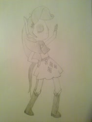 Size: 972x1296 | Tagged: safe, artist:yateworldorder, rarity, equestria girls, boots, clothes, pencil, sketch, skirt, solo