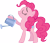 Size: 6000x5209 | Tagged: safe, artist:slb94, pinkie pie, earth pony, pony, absurd resolution, simple background, transparent background, vector, watering can