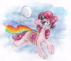 Size: 3450x2966 | Tagged: safe, artist:catseye-view, pinkie pie, earth pony, pony, clothes, costume, nightmare night, nyan cat, solo, traditional art