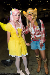 Size: 1365x2048 | Tagged: safe, artist:terezigrell, applejack, fluttershy, human, cosplay, irl, irl human, photo