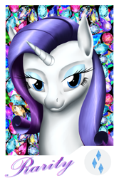 Size: 2000x3000 | Tagged: safe, artist:vasillium, rarity, pony, unicorn, :3, bust, portrait, solo