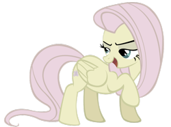 Size: 900x670 | Tagged: safe, artist:iraincloud, fluttershy, pegasus, pony, discorded, flutterbitch, simple background, solo, transparent background, vector