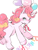 Size: 480x640 | Tagged: safe, artist:wan, pinkie pie, earth pony, pony, female, mare, pink coat, pink mane, pixiv, solo