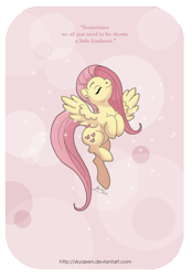 Size: 2000x2876 | Tagged: safe, artist:almairis, fluttershy, pegasus, pony, female, mare, quote, solo