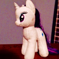 Size: 2448x2448 | Tagged: safe, rarity, irl, photo, picture taken with a potato, plushie, solo, ty