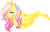 Size: 1000x644 | Tagged: safe, artist:costly, fluttershy, pegasus, pony, female, flower in hair, mare, solo