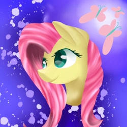 Size: 2048x2048 | Tagged: safe, artist:jingyjingy2, fluttershy, pegasus, pony, bust, portrait, solo