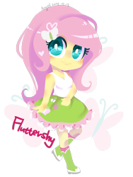 Size: 1019x1354 | Tagged: safe, artist:snow angel, fluttershy, equestria girls, clothes, female, pink hair, solo, yellow skin