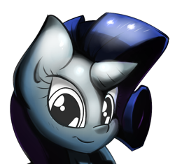 Size: 500x470 | Tagged: safe, anonymous artist, rarity, pony, unicorn, bust, portrait, simple background, solo