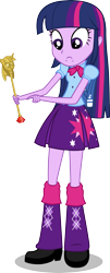 Size: 1585x3923 | Tagged: safe, artist:synch-anon, artist:twiforce, derpibooru import, twilight sparkle, equestria girls, princess twilight sparkle (episode), season 4, edited vector, simple background, solo, transparent background, twilight scepter, vector