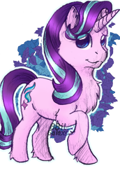 Size: 1036x1509 | Tagged: safe, artist:8bitgalaxy, starlight glimmer, pony, unicorn, abstract background, chest fluff, cute, female, glimmerbetes, looking at you, mare, raised hoof, simple background, smiling, solo, transparent background, watermark