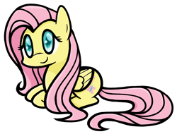 Size: 810x616 | Tagged: safe, artist:white-spark, fluttershy, pegasus, pony, female, mare, pink mane, solo, yellow coat
