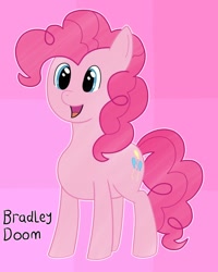 Size: 800x1000 | Tagged: safe, artist:bradleydoom, pinkie pie, earth pony, pony, abstract background, digital art, female, mare, solo