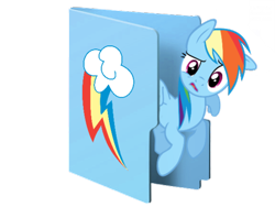 Size: 574x431 | Tagged: safe, artist:yamahapianoidk, derpibooru import, rainbow dash, pegasus, pony, computer icon, confused, cutie mark, folder, icon, simple background, solo, transparent background, vector