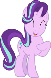 Size: 2530x3887 | Tagged: safe, artist:futuremattley, starlight glimmer, pony, unicorn, marks for effort, cute, eyes closed, female, glimmerbetes, happy, mare, open mouth, simple background, solo, transparent background, vector