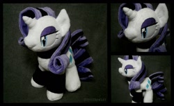 Size: 1400x857 | Tagged: safe, artist:hipsterowlet, rarity, gothic, irl, photo, plushie, solo