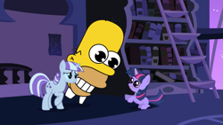 Size: 1191x670 | Tagged: safe, derpibooru import, twilight sparkle, twilight velvet, princess twilight sparkle (episode), crossover, homer simpson, mr. sparkle, pun, the simpsons, twilight scepter, wat