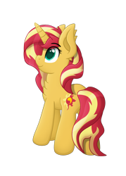 Size: 2500x3500 | Tagged: safe, artist:sol-r, sunset shimmer, pony, unicorn, female, mare, simple background, solo, transparent background, vector