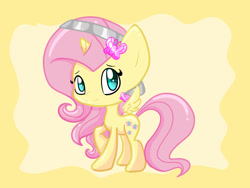 Size: 1024x768 | Tagged: safe, artist:le-poofe, fluttershy, alicorn, pony, alicornified, fluttercorn, race swap, solo