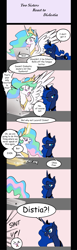 Size: 999x3249 | Tagged: safe, artist:d-lowell, discord, princess celestia, princess luna, alicorn, pony, comic, dislestia, female, internet, male, shipping, straight, trolluna