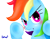 Size: 3300x2550 | Tagged: safe, artist:bonellimelon, derpibooru import, rainbow dash, pegasus, pony, cute, solo, wanna fight