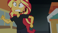 Size: 1280x720 | Tagged: safe, screencap, sunset shimmer, better together, equestria girls, opening night, opening night: sunset shimmer, solo