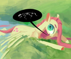 Size: 758x633 | Tagged: safe, artist:sterfler, fluttershy, pegasus, pony, female, mare, pink mane, solo, yellow coat