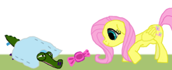 Size: 472x193 | Tagged: safe, artist:highperformanceturtl, fluttershy, pegasus, pony, crossover, die anstalt, kroko