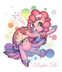 Size: 862x1000 | Tagged: safe, artist:koyoimitsuki, pinkie pie, earth pony, pony, clothes, dress, gala dress, solo