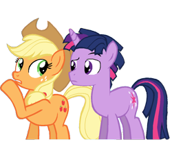 Size: 940x849 | Tagged: safe, artist:emmathefelof, applejack, dusk shine, twilight sparkle, earth pony, pony, rule 63