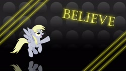 Size: 1920x1080 | Tagged: safe, artist:ocarinaplaya, derpy hooves, pegasus, pony, blonde mane, female, gray coat, mare, wallpaper, wings