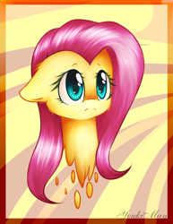 Size: 1474x1910 | Tagged: safe, artist:youkimay, fluttershy, pegasus, pony, female, mare, pink mane, solo, yellow coat